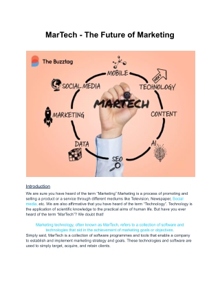 MarTech - The Future of Marketing