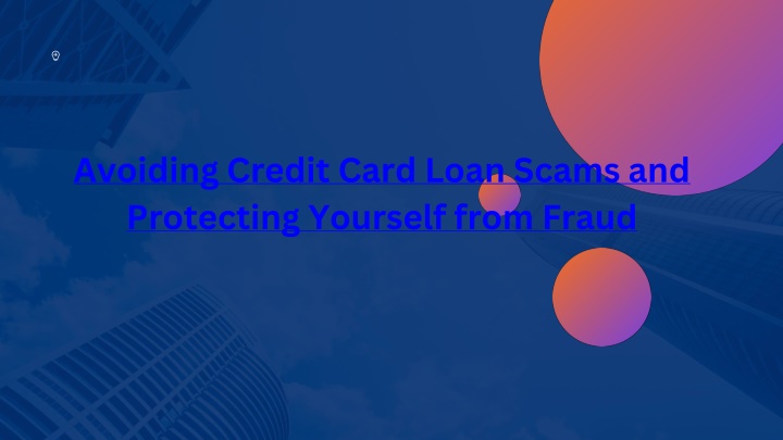 avoiding credit card loan scams and protecting