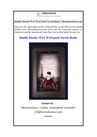 Kindle Ebooks Ww2 Wwii Paris Novels Books  Marinakoulouri.com