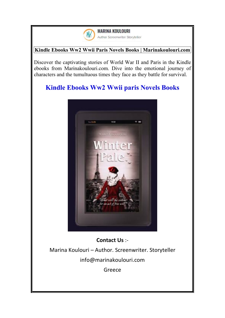 kindle ebooks ww2 wwii paris novels books