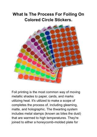 what is the process for foiling on colored circle