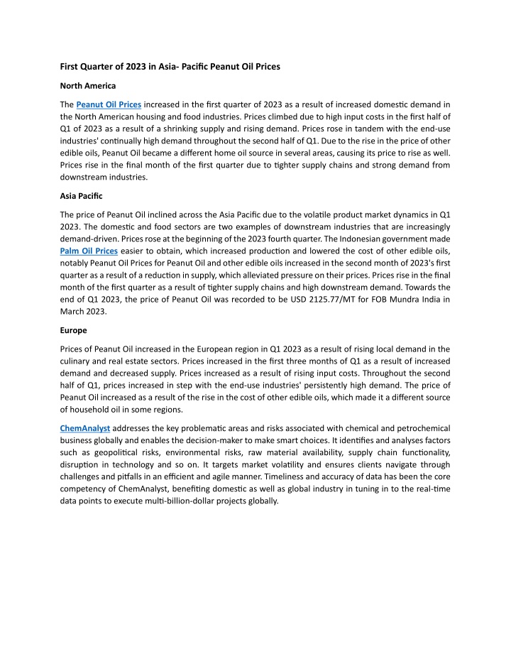 first quarter of 2023 in asia pacific peanut