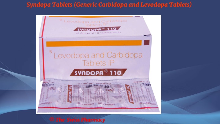 syndopa tablets generic carbidopa and levodopa