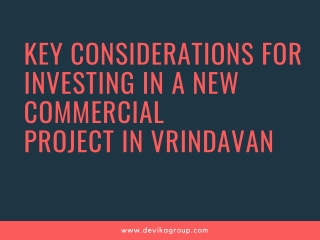 key considerations for investing