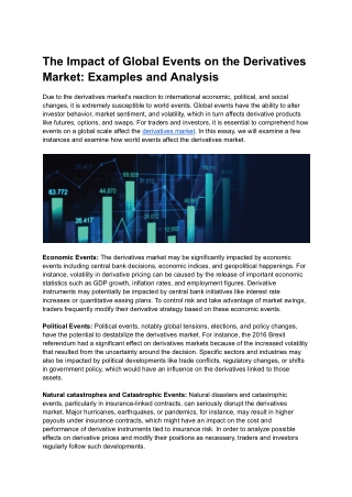 The Impact of Global Events on the Derivatives Market_ Examples and Analysis