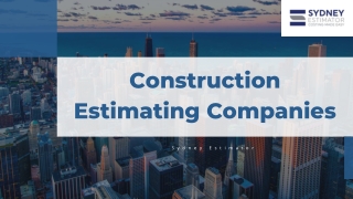 construction estimating companies