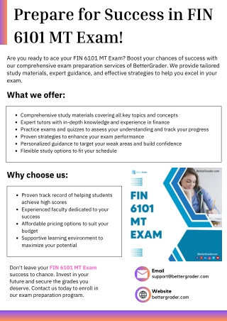 Prepare for Success in FIN 6101 MT Exam!