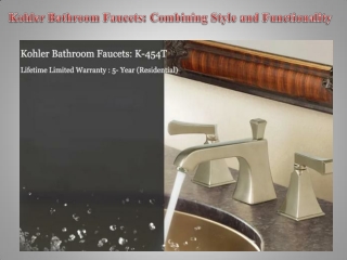 Kohler Bathroom Faucets Combining Style and Functionality