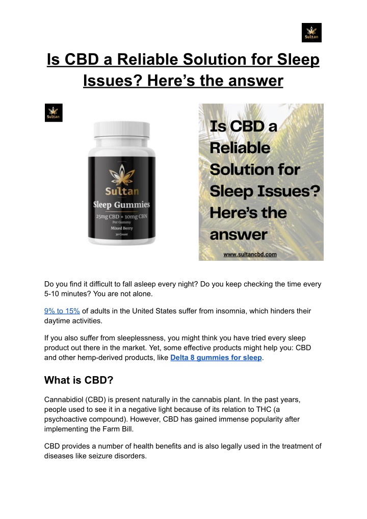 is cbd a reliable solution for sleep issues here
