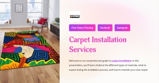 Carpet Installation Services by First Choice Flooring