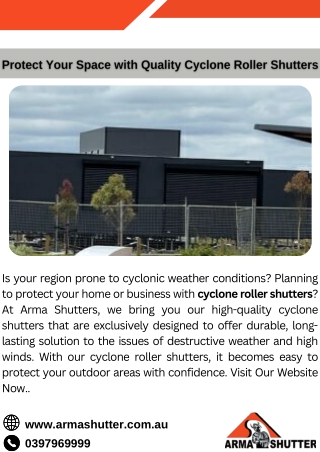 Protect Your Space with Quality Cyclone Roller Shutters