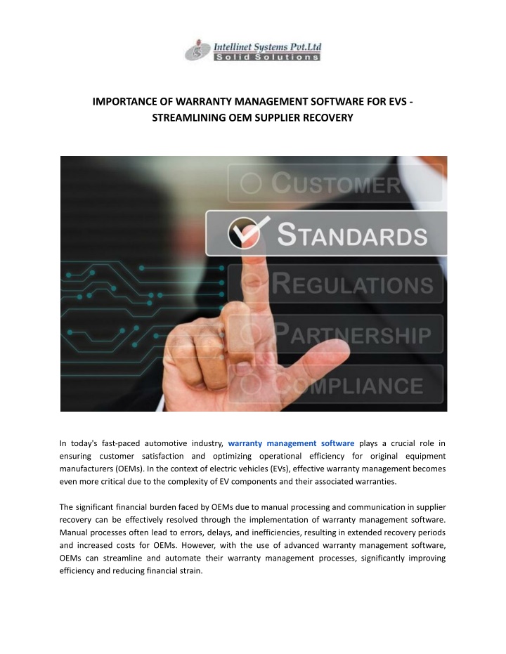 importance of warranty management software