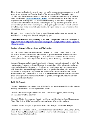 the wide ranging lopinavir ritonavir report