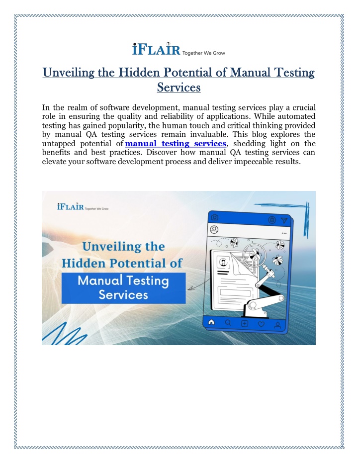 unveiling the hidden potential of manual testing