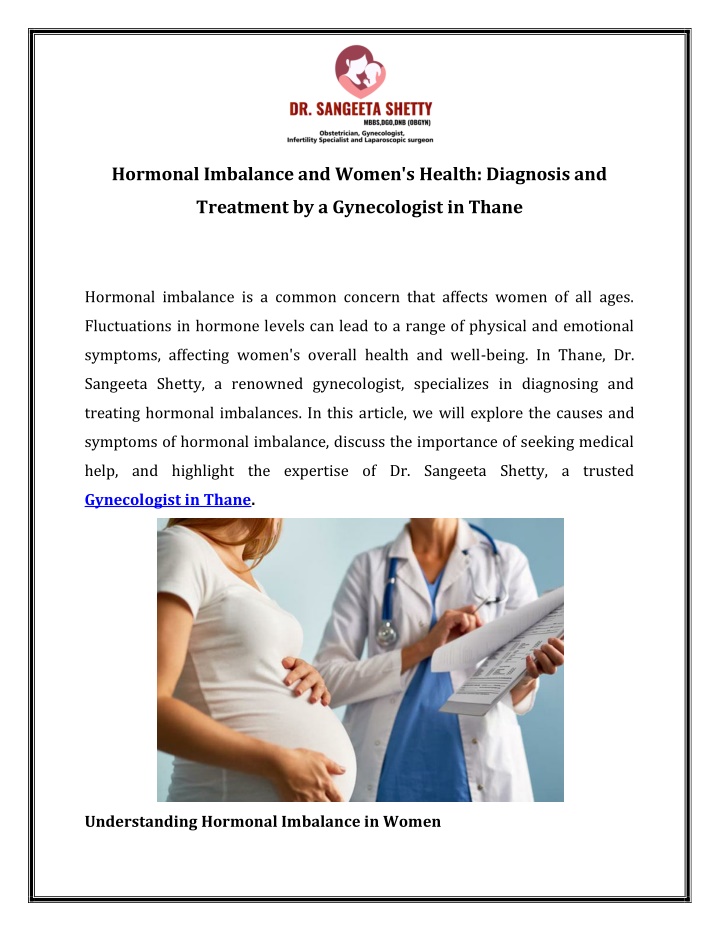 hormonal imbalance and women s health diagnosis