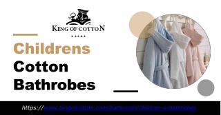 Cozy Comfort for Little Ones: Children's Cotton Bathrobes