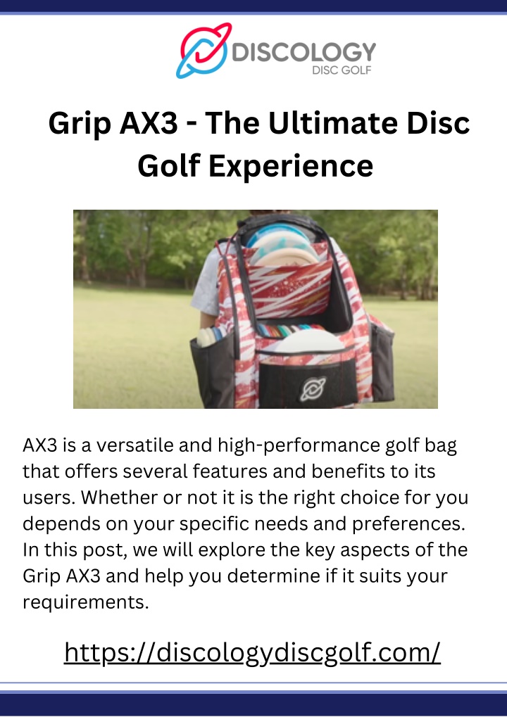 grip ax3 the ultimate disc golf experience