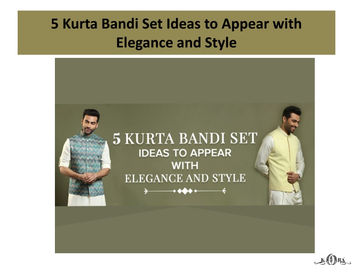 5 kurta bandi set ideas to appear with elegance and style