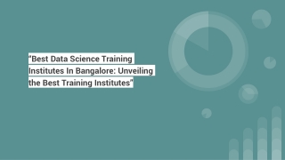 Best Data Science Training Institutes In Bangalore