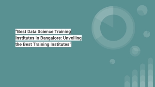 Best Data Science Training Institutes In Bangalore