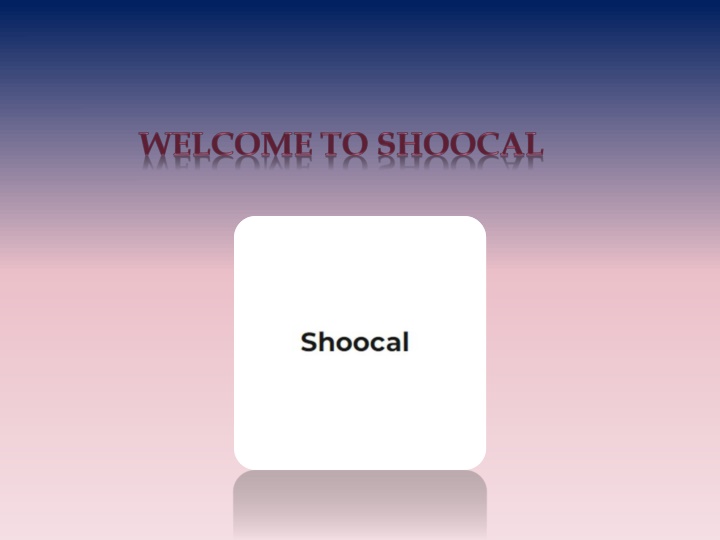 welcome to shoocal