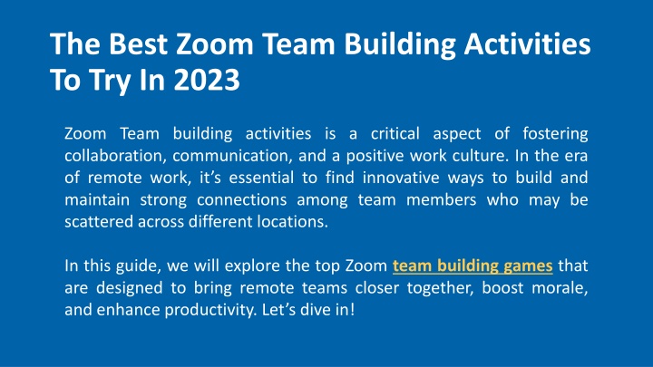 the best zoom team building activities to try in 2023