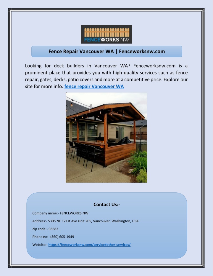 fence repair vancouver wa fenceworksnw com