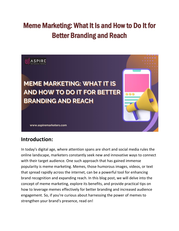 meme marketing what