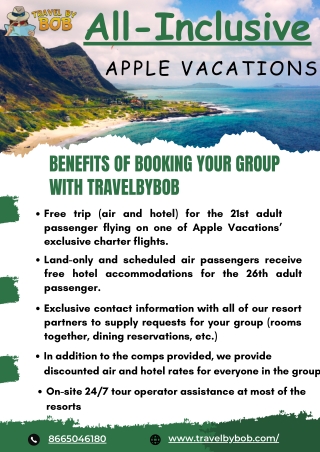 Exclusive Apple Vacations Deals | Unbeatable Offers from Travel By Bob