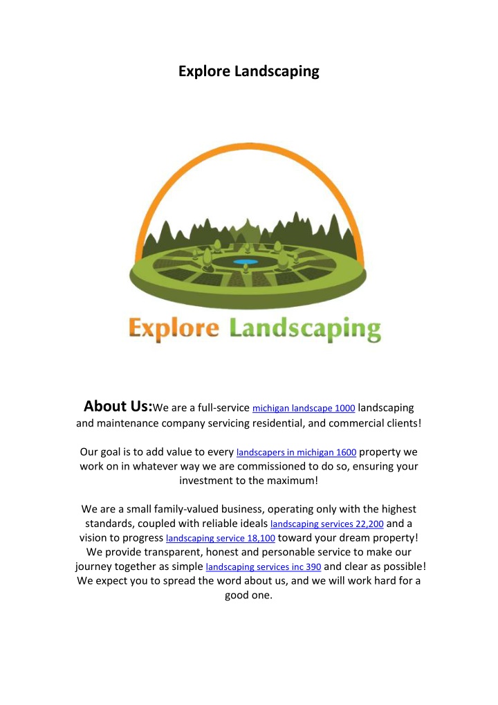 explore landscaping