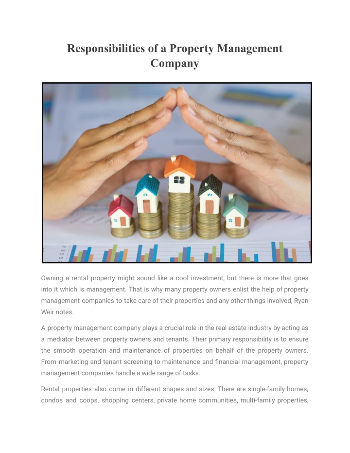 responsibilities of a property management company