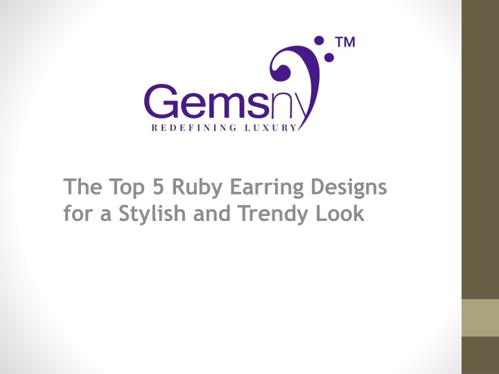 the top 5 ruby earring designs for a stylish and trendy look
