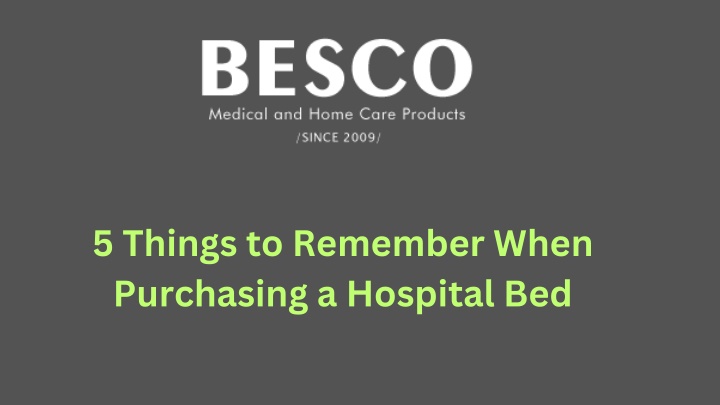 5 things to remember when purchasing a hospital