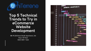 Top 5 Technical Trends to Try in eCommerce Website Development