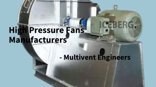 High Pressure Fans Manufacturers