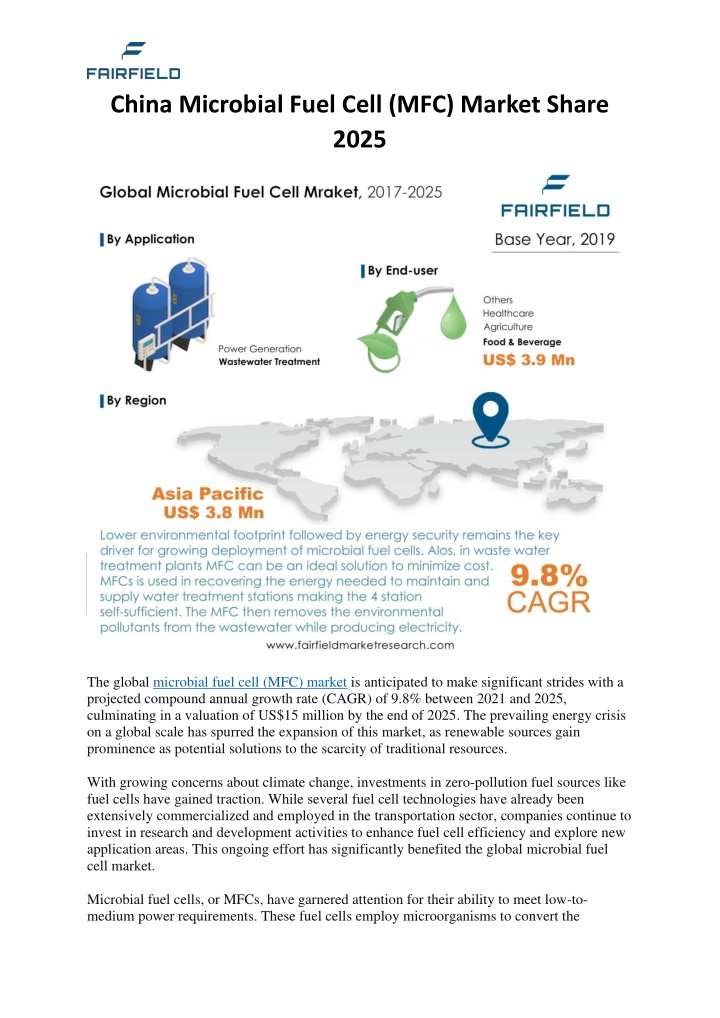 PPT China Microbial Fuel Cell (MFC) Market Share 2025 PowerPoint