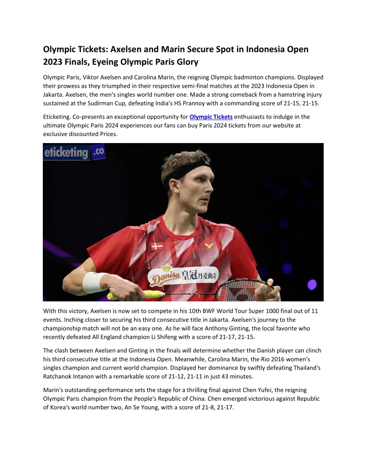 olympic tickets axelsen and marin secure spot