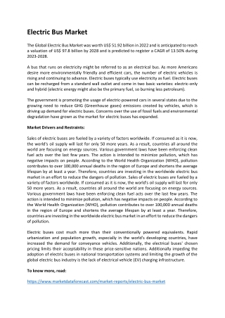 electric bus market