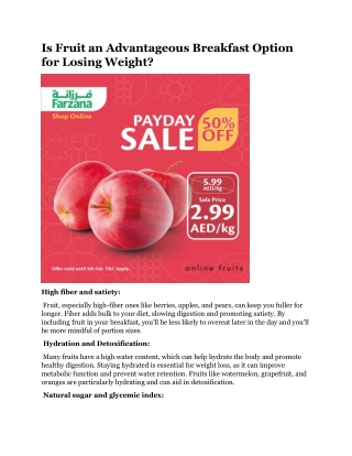 is fruit an advantageous breakfast option