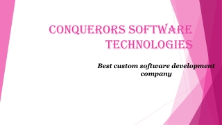 Conquerors Software Technologies 33