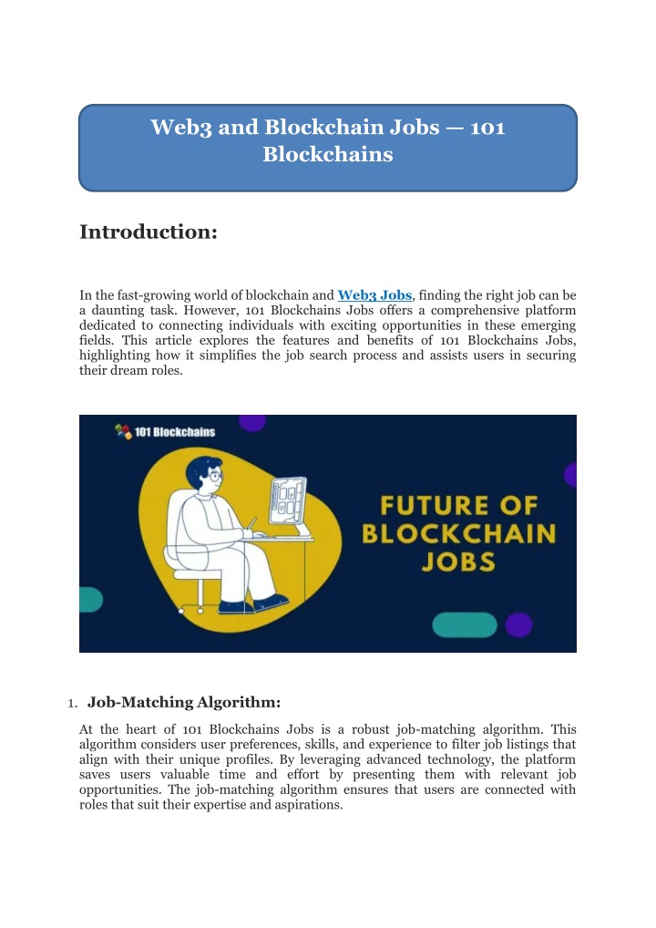 web3 and blockchain jobs 101 blockchains