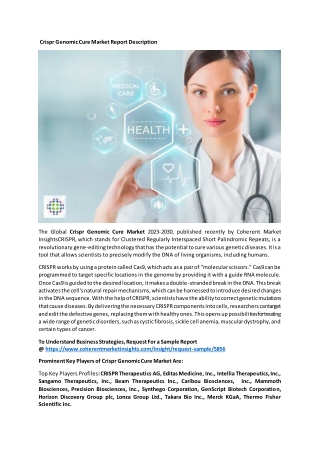 crispr genomic cure market report description
