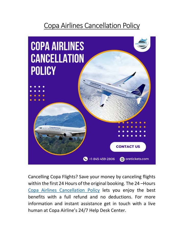 copa airlines cancellation policy copa airlines