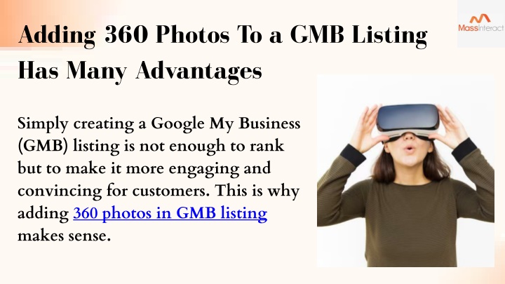 adding 360 photos to a gmb listing has many