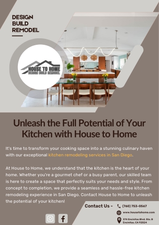 Unleash the Full Potential of Your Kitchen with House to Home