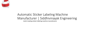 Automatic Sticker Labeling Machine Manufacturer