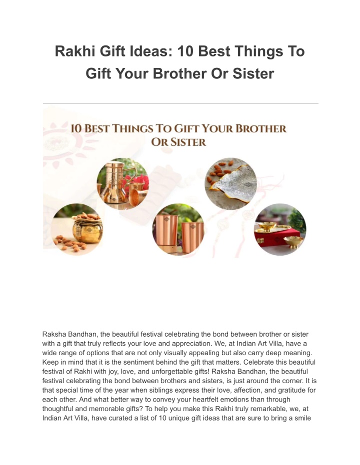 rakhi gift ideas 10 best things to gift your