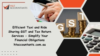 Efficient Taxi and Ride Sharing GST and Tax Return Services - Simplify Your Financial Obligations