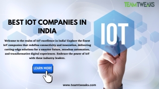Best IoT companies in India