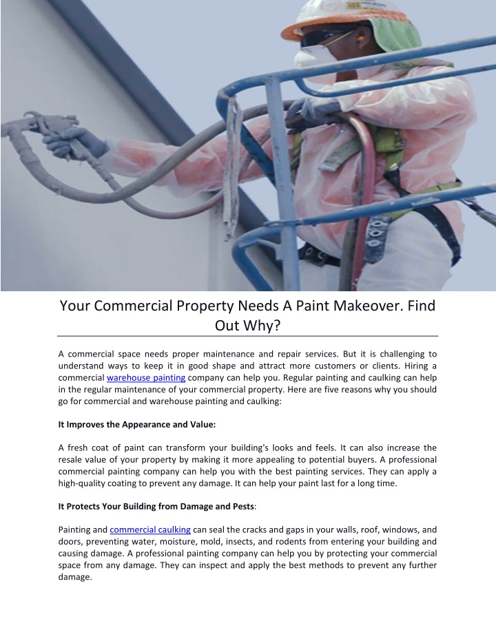 your commercial property needs a paint makeover